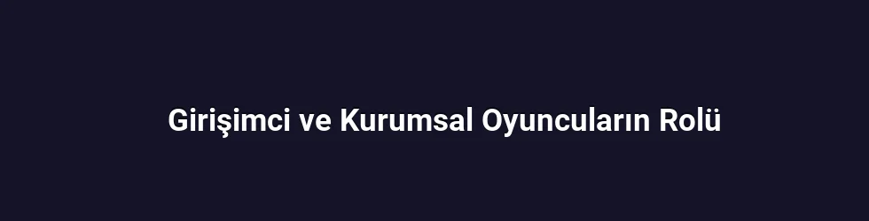 Girişimci ve Kurumsal Oyuncuların Rolü
