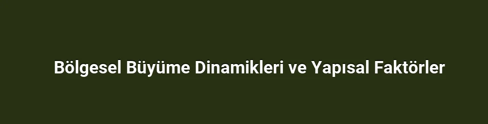 Bölgesel Büyüme Dinamikleri ve Yapısal Faktörler