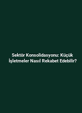 Sektör Konsolidasyonu: Küçük İşletmeler Nasıl Rekabet Edebilir?