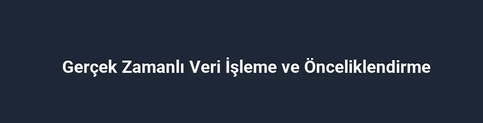Gerçek Zamanlı Veri İşleme ve Önceliklendirme