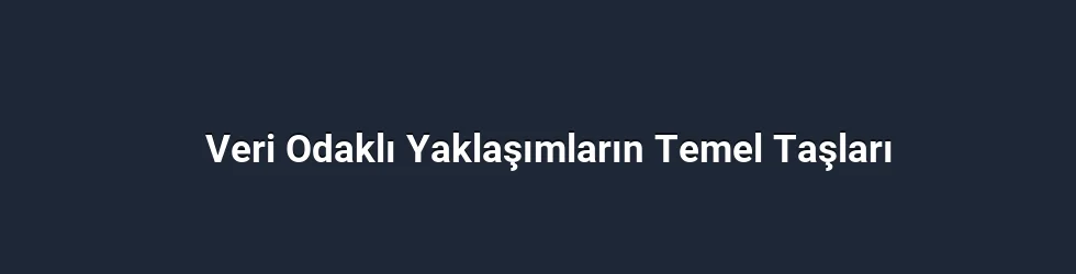 Veri Odaklı Yaklaşımların Temel Taşları