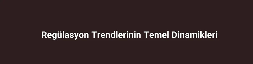 Regülasyon Trendlerinin Temel Dinamikleri
