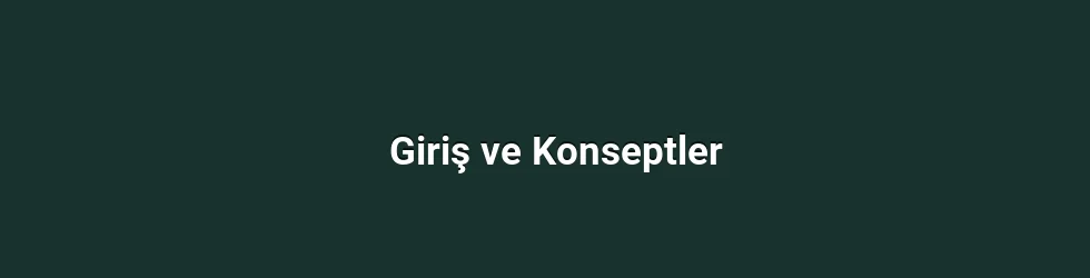 Giriş ve Konseptler